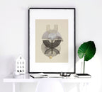 Wall art neutral | set of 3 framed wall art prints