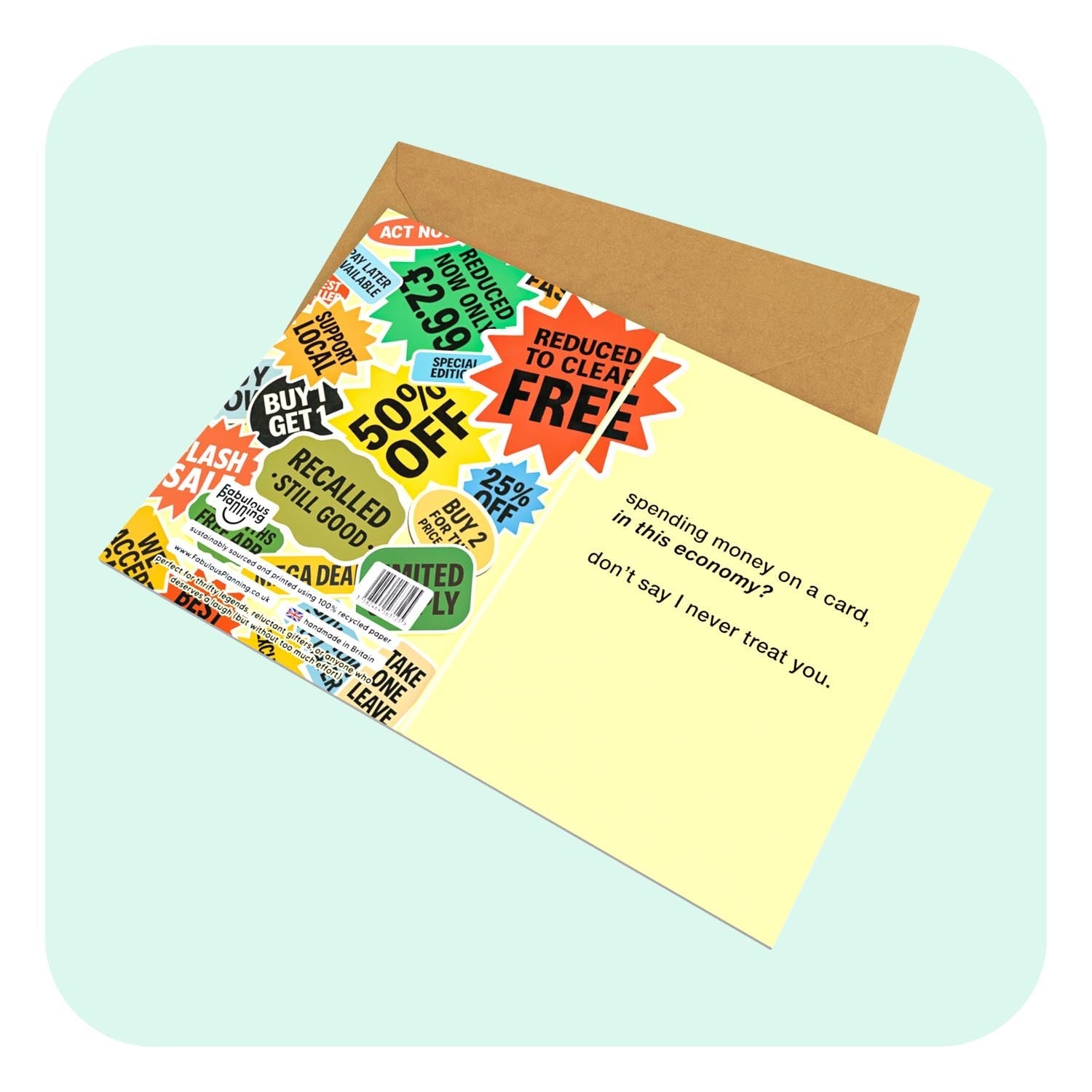 Mini Greeting Card - In This Economy? - Nest UK