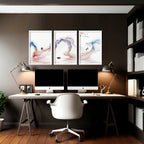 Minimal wall art | set of 3 Japanese wall art