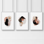 Modern abstract art prints | set of 3 Bedroom wall art