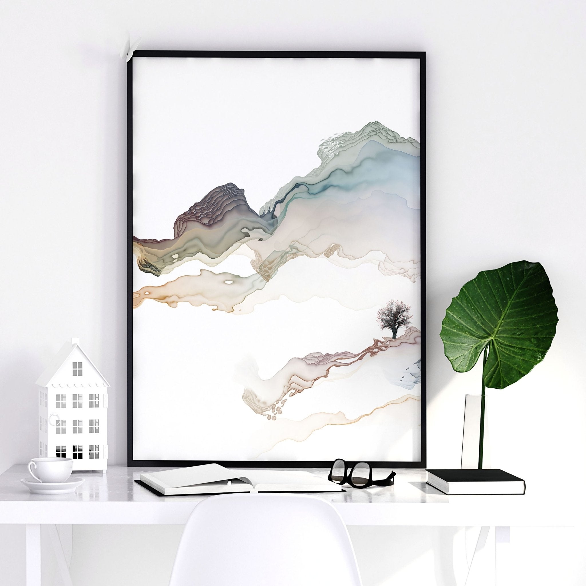 Modern home office ideas | set of 3 wall art prints