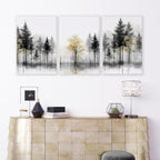 Modern Living Room Wall Art | Set of 3 Asian Inspired Wall art Prints