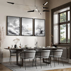 Modern Living Room Wall Decor | Set of 3 Asian Inspired Wall art Prints