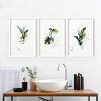 pictures for bathrooms wall - set of 3 wall art