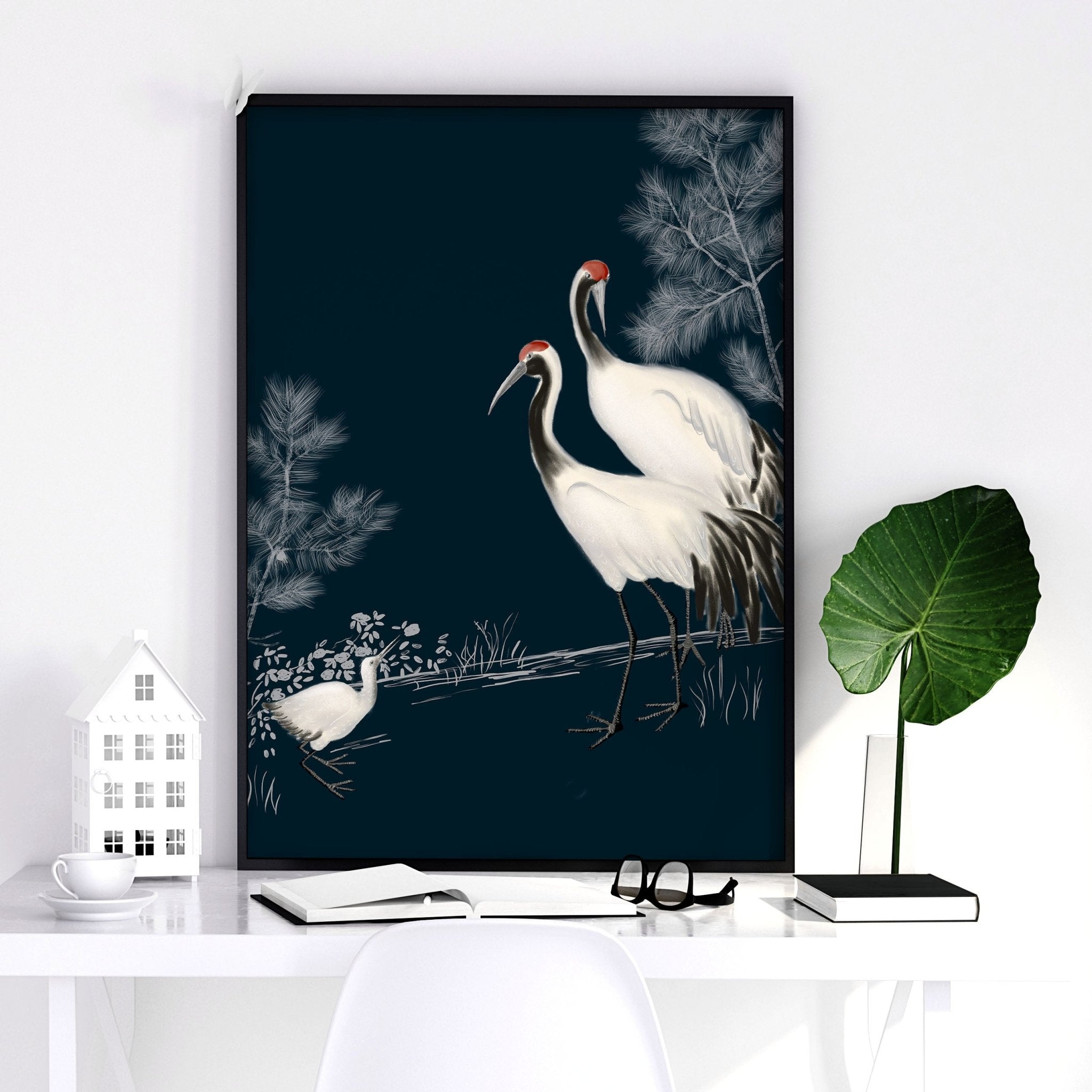 Modern Wall Art Large | Set of 3 Asian Inspired Wall art Prints