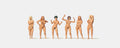 Nude Female Swimmers Standing Terrarium Figures 0212526