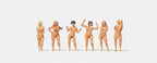 Nude Female Swimmers Standing Terrarium Figures 0212526