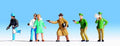 Cops (2) Robbers (3) and Civilian Figures 15096