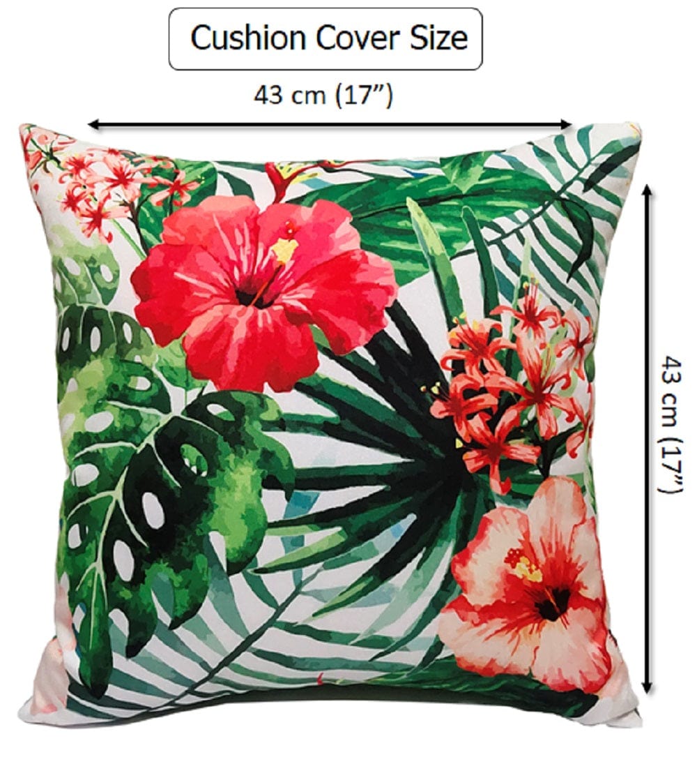 OLIVIA ROCCO Gardenia Waterproof Cushion Covers 43 x 43 cm, Reversible, Breathable, Indoor and Outdoor Use For Patio, Garden, Sofa, Bed, Chair - Nest UK