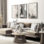 Large living room wall art | set of 3 wall art prints