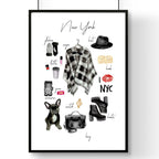 New York wall art travel poster