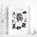 New York wall art travel poster