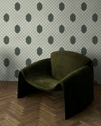 Deco Checkers - in Seafoam Bliss - Wallpaper -  Micaela Sharp Collaboration