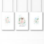 Nursery Paintings | Set of 3 wall art prints