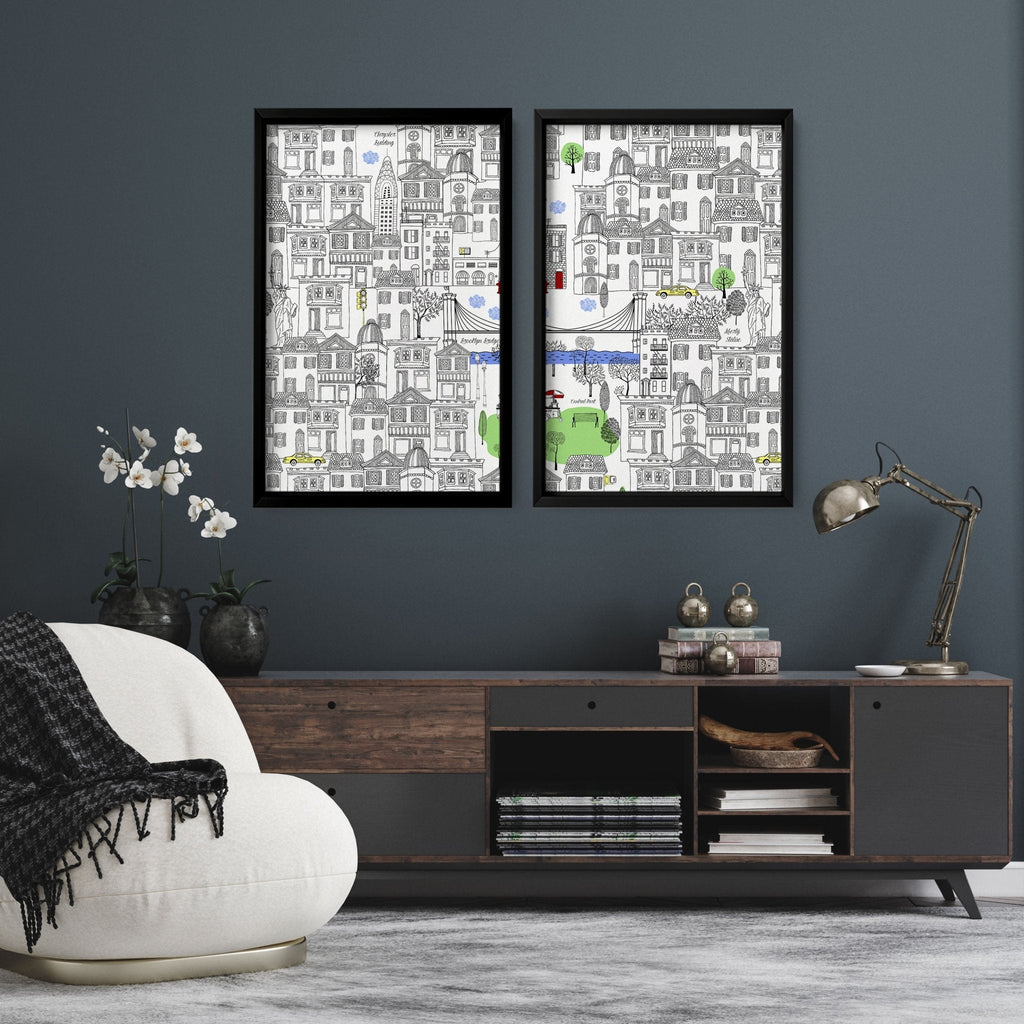 NY City Wall Art | Set of 2 travel posters
