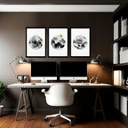 Office desk decor | set of 3 wall art prints