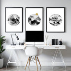 Office desk decor | set of 3 wall art prints