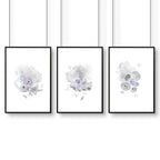 Office wall decor | set of 3 Modern Coastal wall art prints