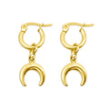 Selene Gold Crescent Moon Earrings