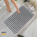 OLIVIA ROCCO Amalfi 2 Piece Bath Mat Set 100% Cotton Jumbo Plush Absorbent Pedestal Bath