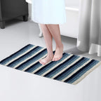 OLIVIA ROCCO Padstow Stripe Bathmat 50 x 80 cm Quick-Drying Anti-Slip Absorbent Durable