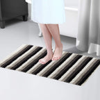 OLIVIA ROCCO Padstow Stripe Bathmat 50 x 80 cm Quick-Drying Anti-Slip Absorbent Durable