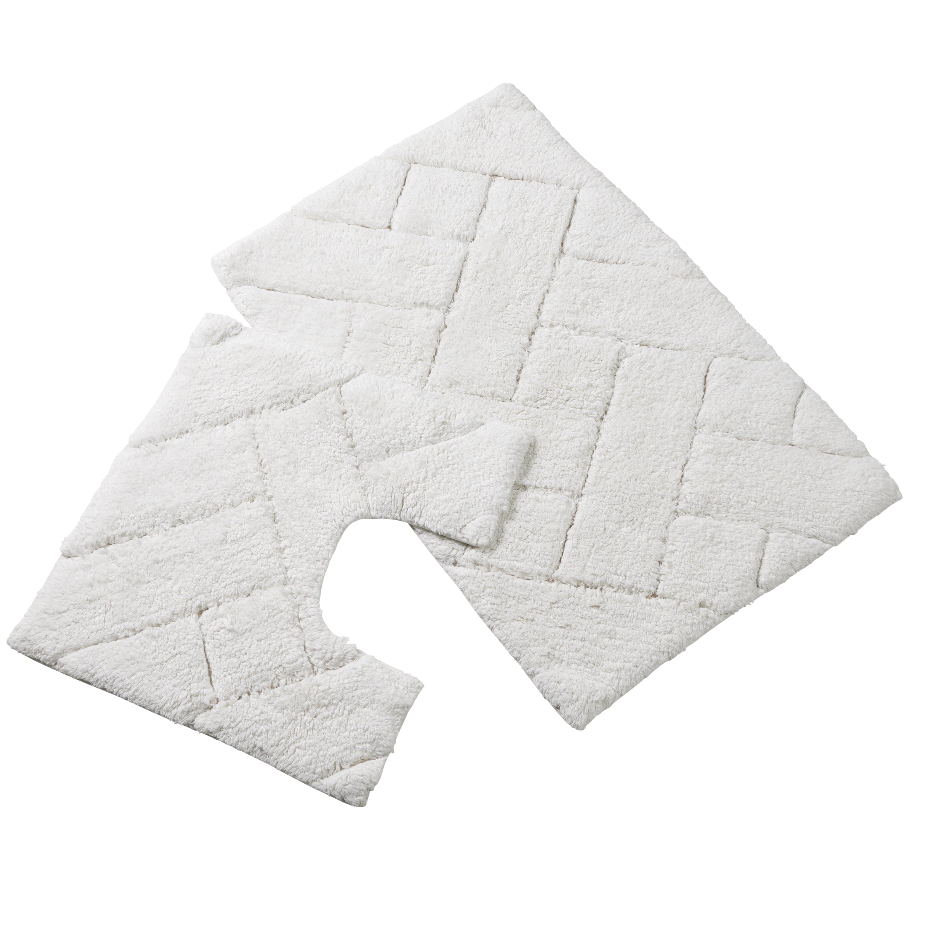 OLIVIA ROCCO Bali Bath Mat And Pedestal Set Luxurious Super Absorbent Easy Care Non Slip