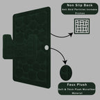 OLIVIA ROCCO Cali Bubbles Emerald Green Bath Mat And Pedestal Set Non Slip Hotel-Quality Everyday Comfort