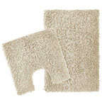 OLIVIA ROCCO Como 2-Piece Natural Bath Mat And Pedestal Set Non-Slip Super Absorbent