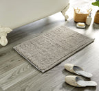 OLIVIA ROCCO Pebbles Micro Bobble Bath Mat Pure Indian Cotton Hand Woven Eco Friendly