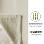 OLIVIA ROCCO Blackout Thermal Eyelet Curtains Natural colour Energy Efficient Ring Top