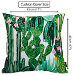 OLIVIA ROCCO Cactus Outdoor Waterproof Cushion Covers 43 x 43 cm Garden Patio for Sofa and Bedroom Styling