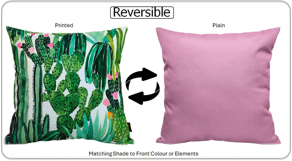 OLIVIA ROCCO Cactus Outdoor Waterproof Cushion Covers 43 x 43 cm Garden Patio for Sofa and Bedroom Styling