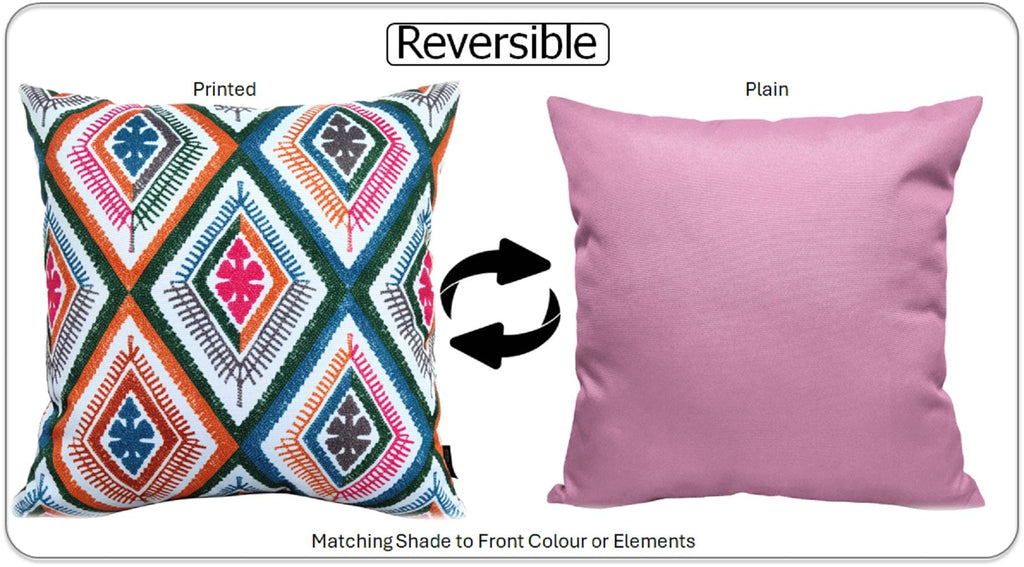 OLIVIA ROCCO Vibrant Meze Outdoor Waterproof Cushion Covers 43 x 43 cm Garden Patio