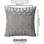 OLIVIA ROCCO Luxe Geo Velvet Cushion Covers 2 Pack Champagne Geometric Decorative