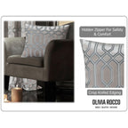 OLIVIA ROCCO Luxe Geo Velvet Cushion Covers 2 Pack Champagne Geometric Decorative