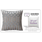 OLIVIA ROCCO Luxe Geo Velvet Cushion Covers 2 Pack Champagne Geometric Decorative