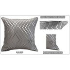 OLIVIA ROCCO Geo Sparkle Geometric Silver Cushion Covers 2 Pack For Sofa Bedroom Refresh Sofa Accent