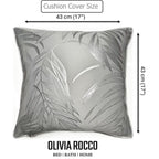 OLIVIA ROCCO Leaf Sparkle 2 Pack Cushion Covers Leaf Silver Modern Decorative Throw
