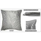 OLIVIA ROCCO Leaf Sparkle 2 Pack Cushion Covers Leaf Silver Modern Decorative Throw