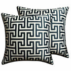 OLIVIA ROCCO Milano Black 2 Pack Scatter Cushion Covers Soft Touch with Hidden Zipper