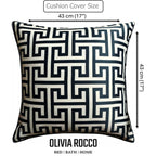 OLIVIA ROCCO Milano Black 2 Pack Scatter Cushion Covers Soft Touch with Hidden Zipper
