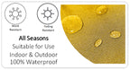 OLIVIA ROCCO Jardin Ochre Waterproof Outdoor Cushion Covers 43 x 43 cm Garden Patio