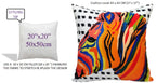OLIVIA ROCCO Kampala Orange Waterproof Cushion Covers 43 x 43 cm Reversible Breathable