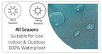 OLIVIA ROCCO Nairobi Navy Waterproof Outdoor Cushion Covers 43x43 CM Weather-Resistant