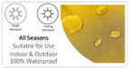 OLIVIA ROCCO Nairobi Ochre Waterproof Outdoor Cushion Covers 43 X 43 cm Weather Resistant