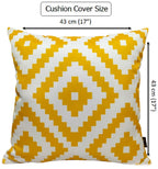 OLIVIA ROCCO Nairobi Ochre Waterproof Outdoor Cushion Covers 43 X 43 cm Weather Resistant