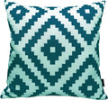 OLIVIA ROCCO Nairobi Teal Waterproof Cushion Covers 43x43 cm Reversible And Breathable
