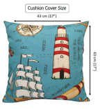 OLIVIA ROCCO Water Resistant 17 X 17 Inches Patio Garden Cushion Covers Seaside Coastal