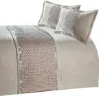 OLIVIA ROCCO Zenia Duvet Cover Set With Quilted Trim And Diamante Detailing For Luxurious